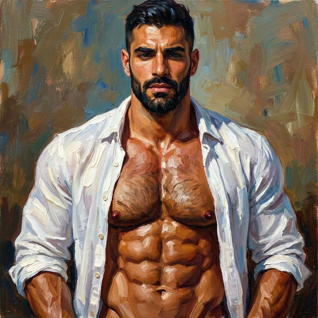 peinture huile sur toile faite sur commande - PORTRAIT BOGOSSE