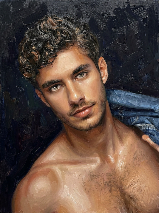 peinture huile sur toile faite sur commande - PORTRAIT BOGOSSE