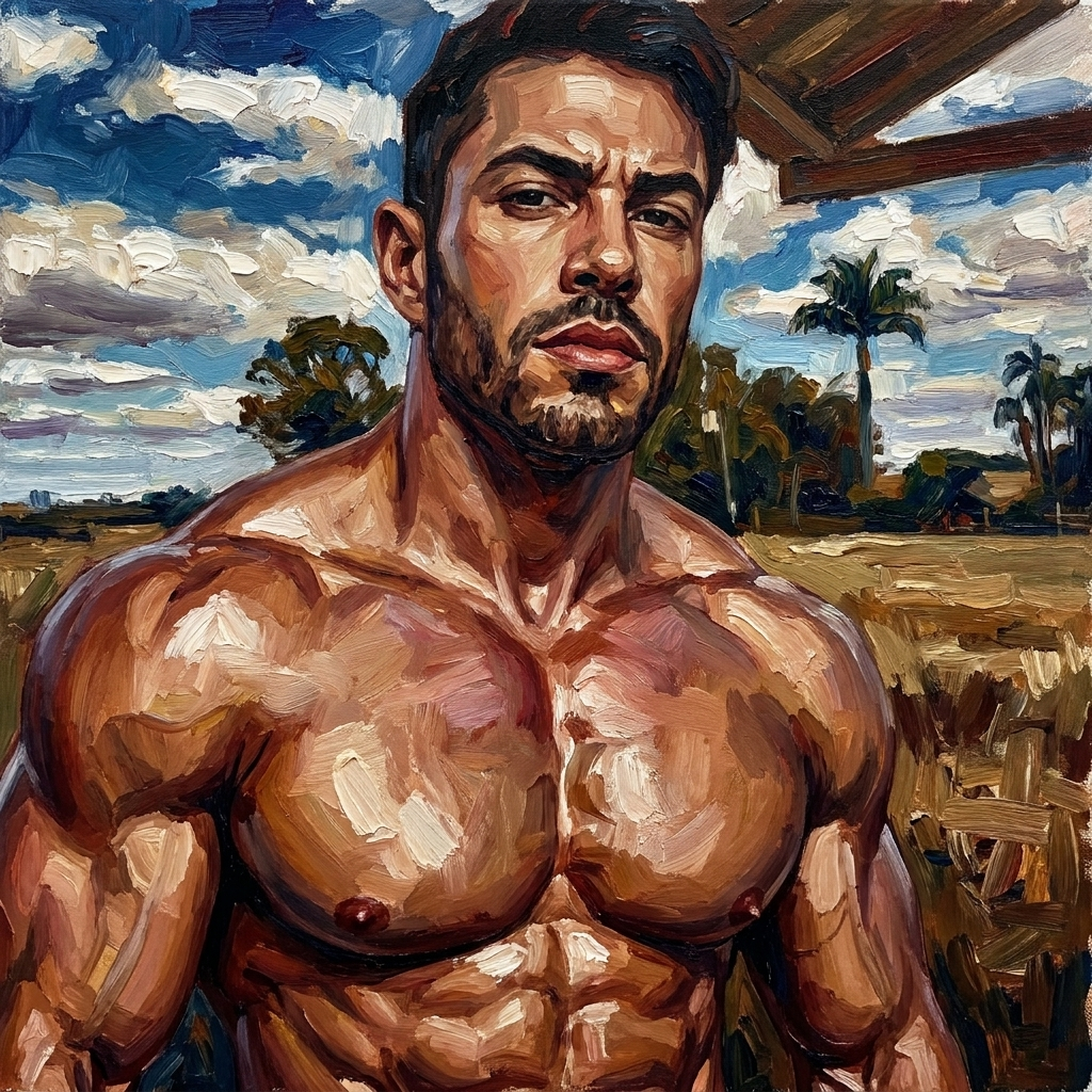 peinture huile sur toile faite sur commande - PORTRAIT BOGOSSE