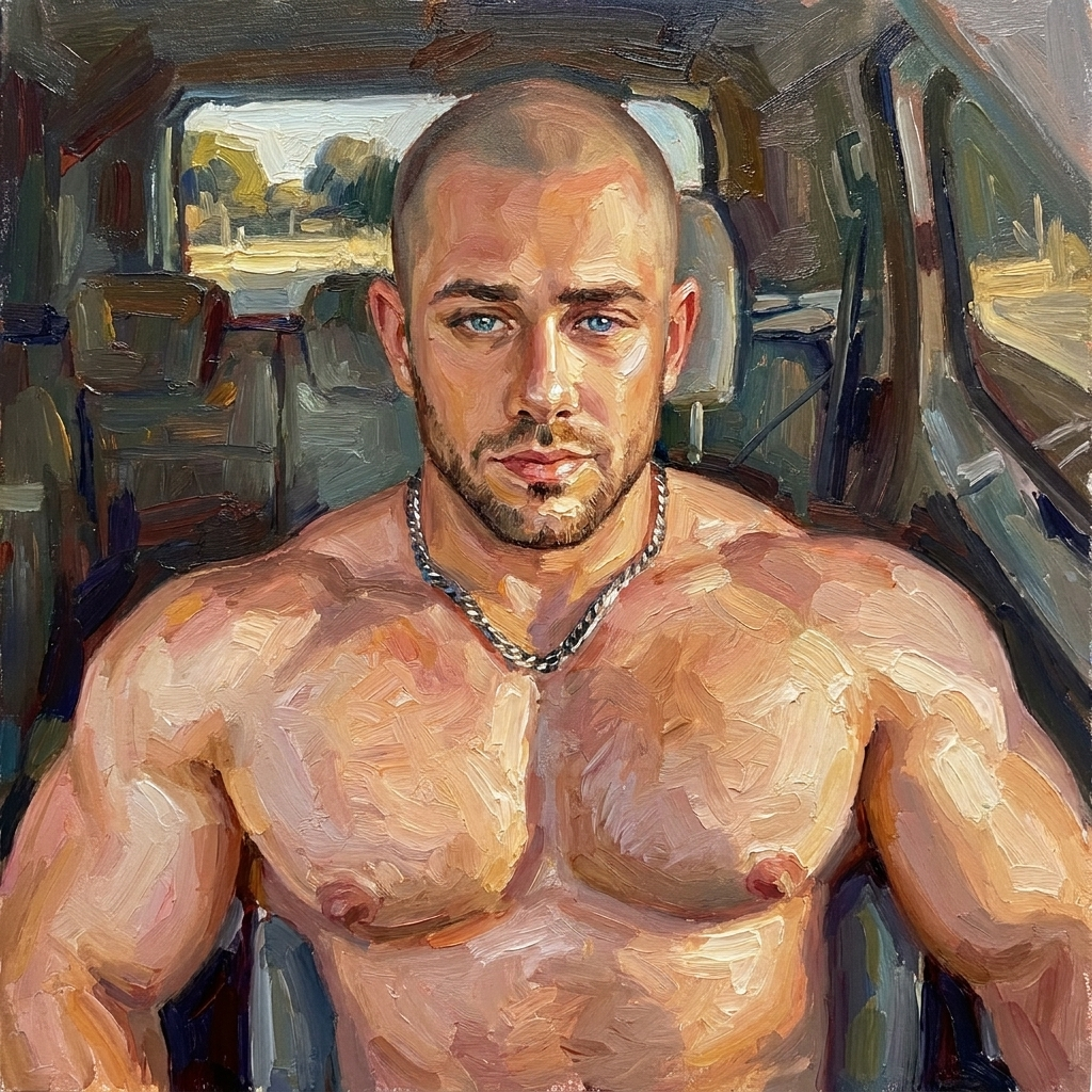 peinture huile sur toile faite sur commande - PORTRAIT BOGOSSE