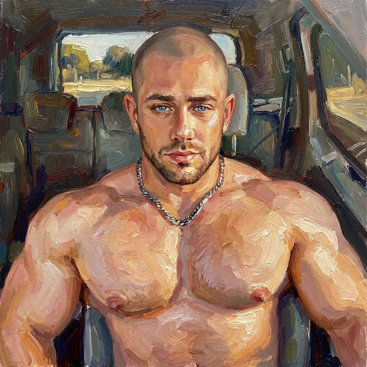 peinture huile sur toile faite sur commande - PORTRAIT BOGOSSE