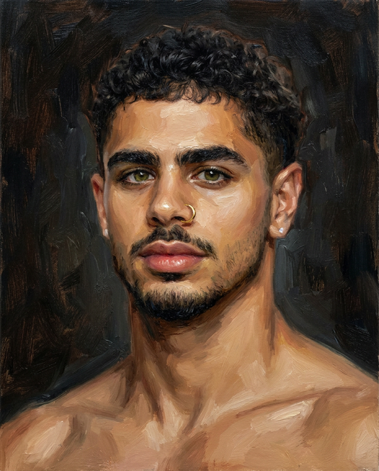 peinture huile sur toile faite sur commande - PORTRAIT BOGOSSE