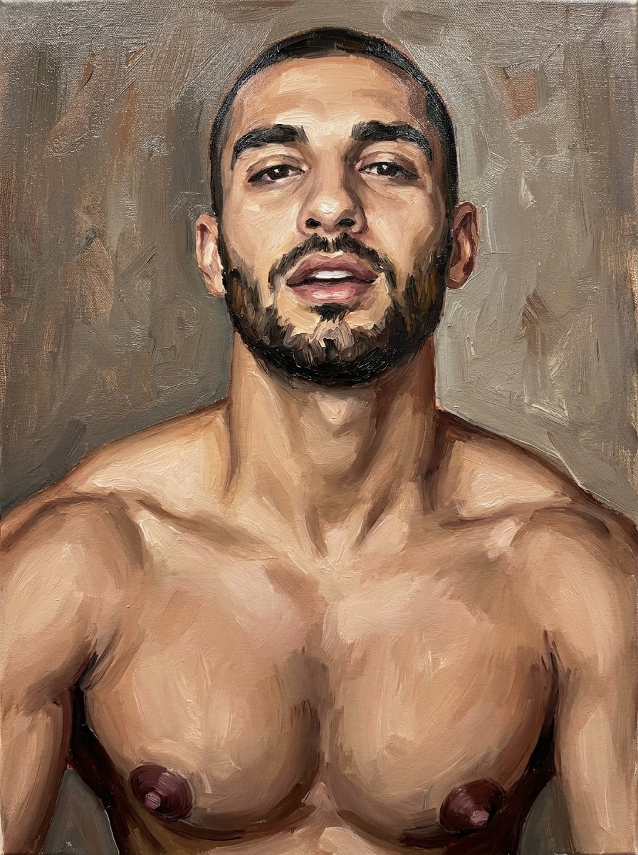 peinture huile sur toile faite sur commande - PORTRAIT BOGOSSE