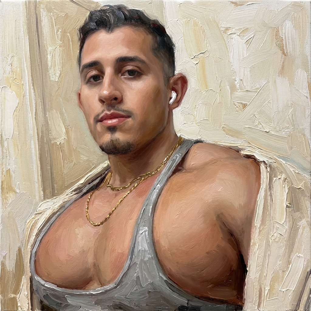 peinture huile sur toile faite sur commande - PORTRAIT BOGOSSE