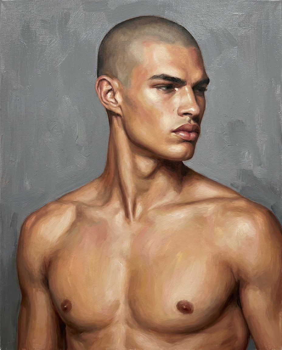 peinture huile sur toile faite sur commande - PORTRAIT BOGOSSE