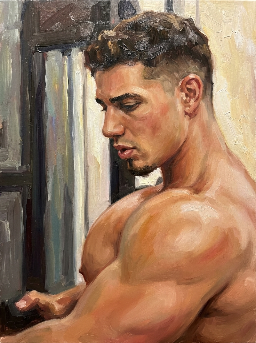 peinture huile sur toile faite sur commande - PORTRAIT BOGOSSE