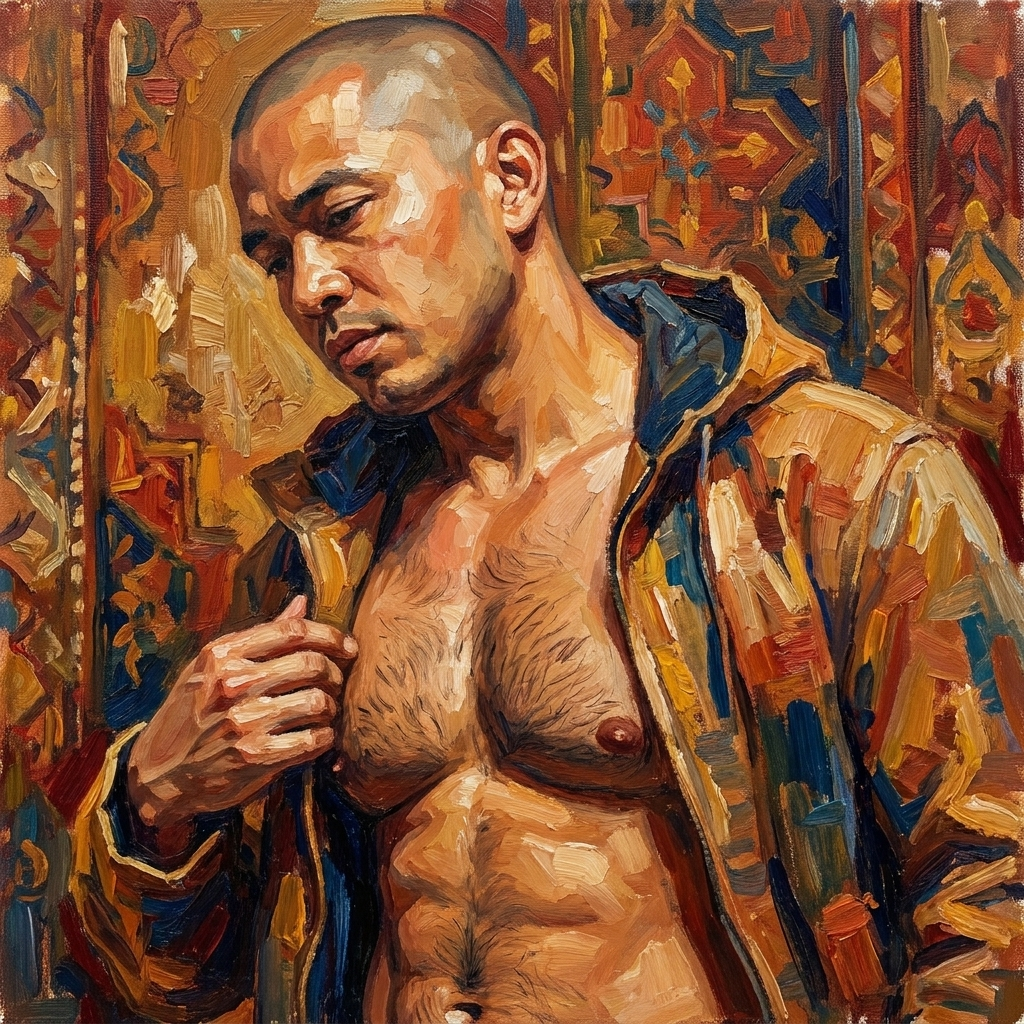 peinture huile sur toile faite sur commande - PORTRAIT BOGOSSE PECS