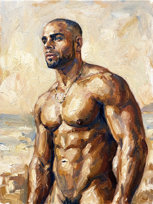 peinture huile sur toile faite sur commande - PORTRAIT NU