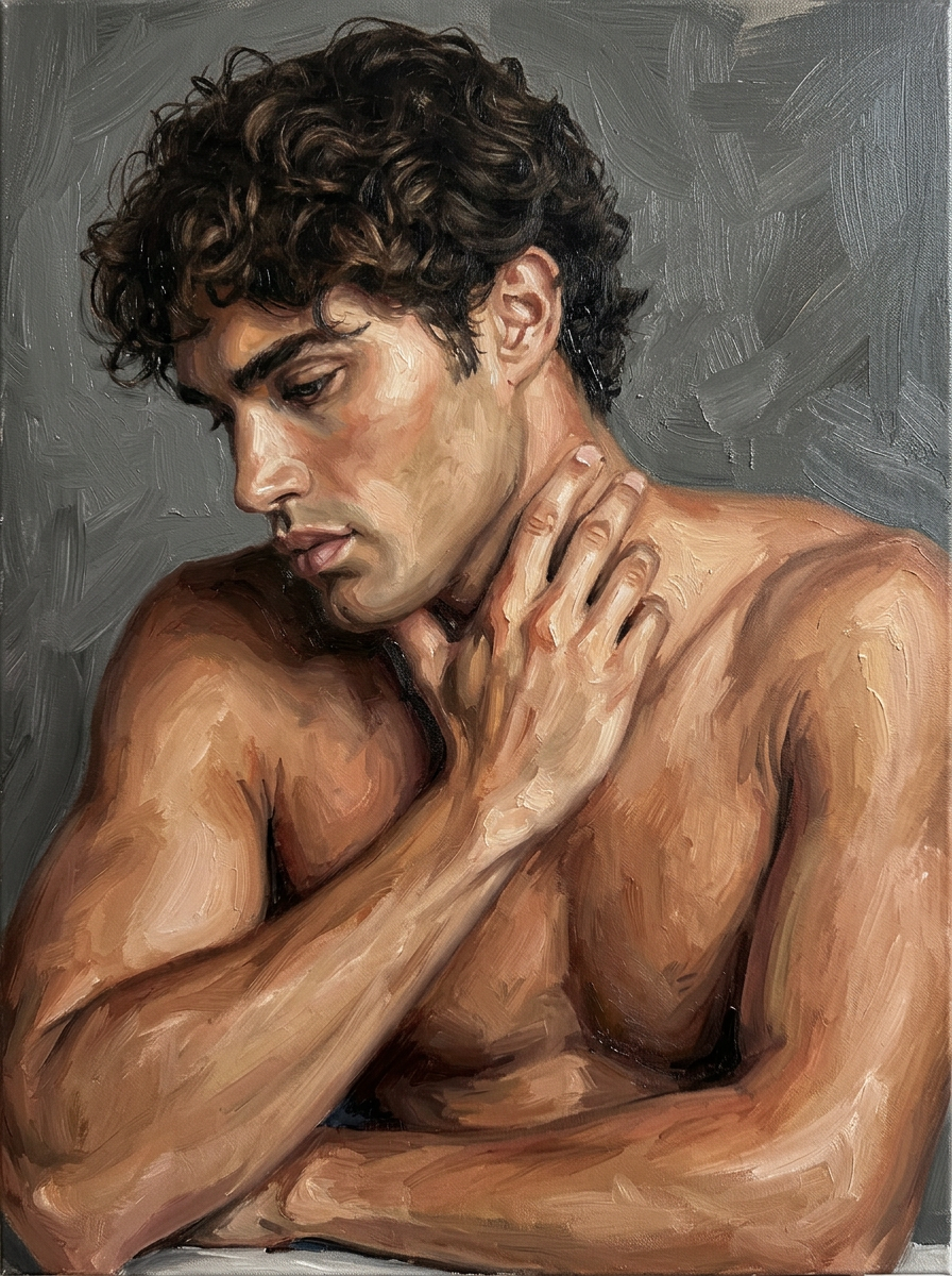 peinture huile sur toile faite sur commande - PORTRAIT BOGOSSE AUTRE TEMPS SAHARA