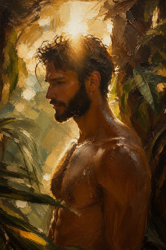 peinture huile sur toile faite sur commande - PORTRAIT AMAZONIE