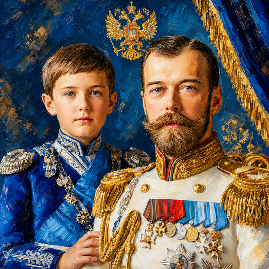peinture huile sur toile faite sur commande - portrait ROMANOV DINASTIE