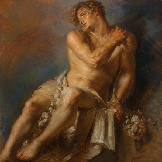 peinture huile sur toile faite sur commande - PORTRAIT APOLLON