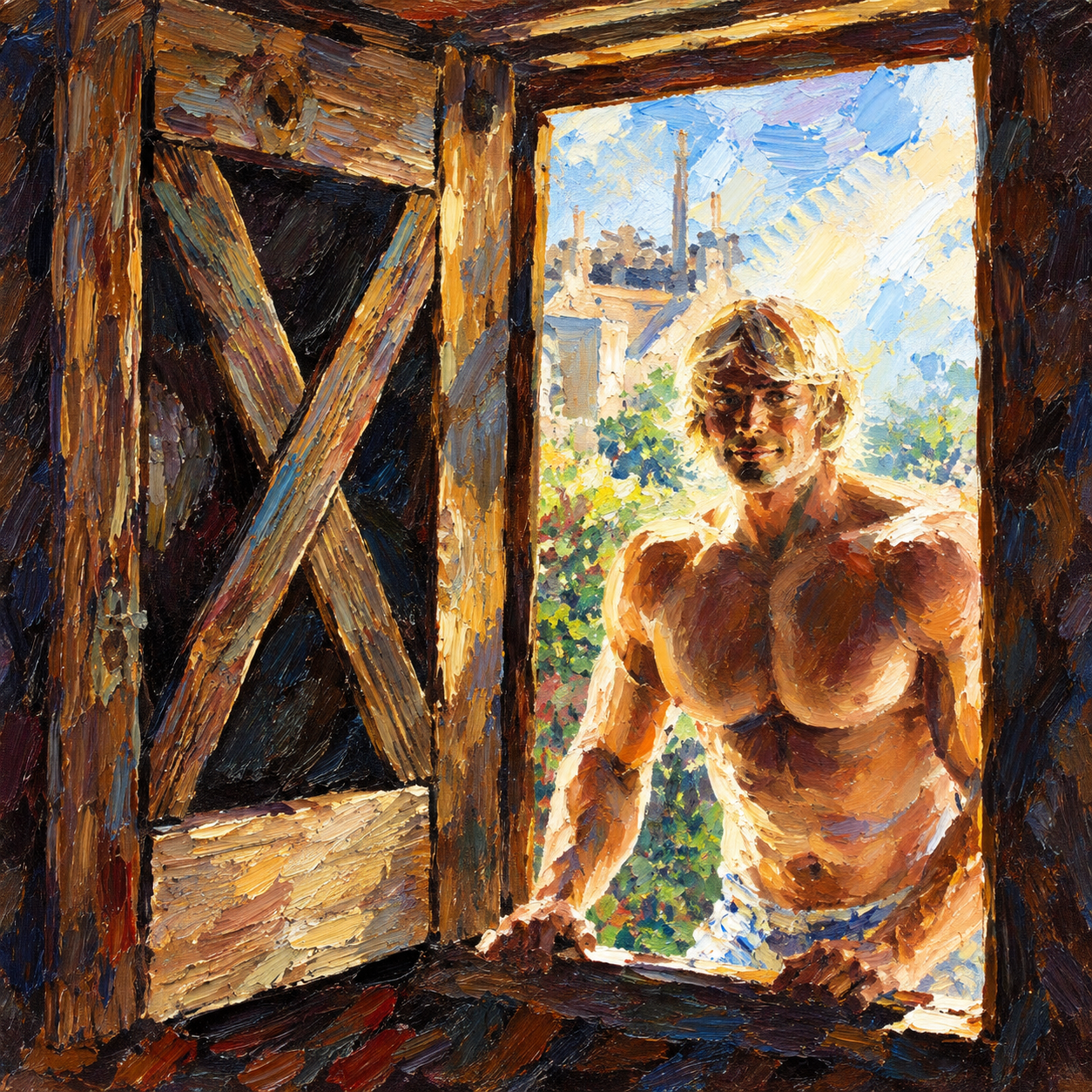 peinture huile sur toile faite sur commande - PORTRAIT BOGOSSE INCONNU