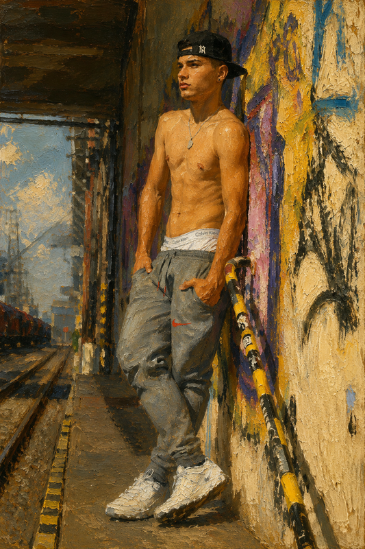 peinture huile sur toile faite sur commande - PORTRAIT ATTENDRE