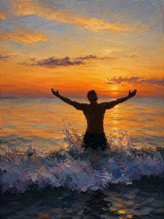 peinture huile sur toile faite sur commande - PORTRAIT SOLEIL