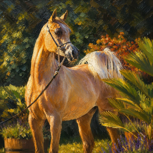 peinture huile sur toile faite sur commande - CHEVAL ARABE
