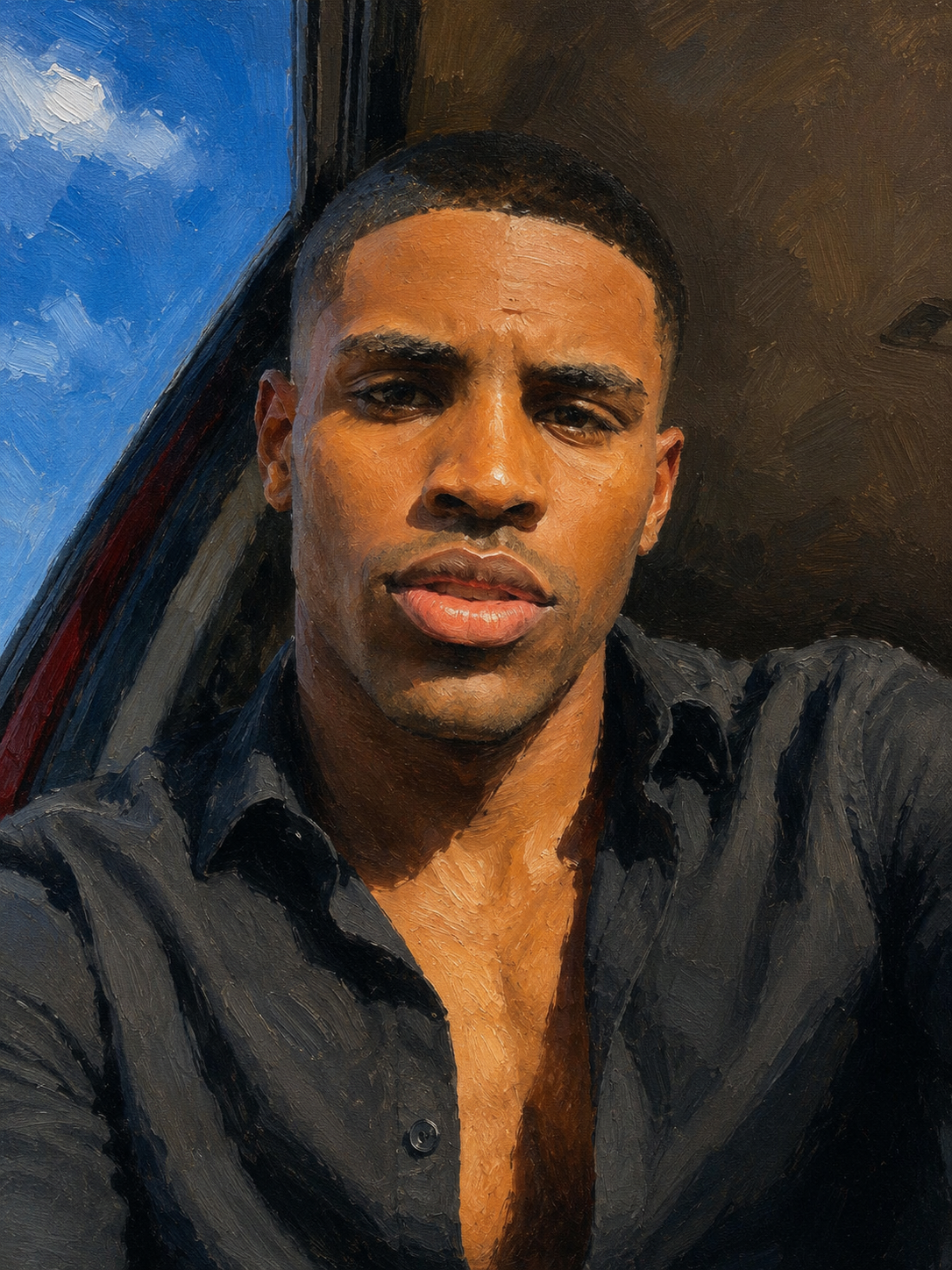 peinture huile sur toile faite sur commande - PORTRAIT BOGOSSE