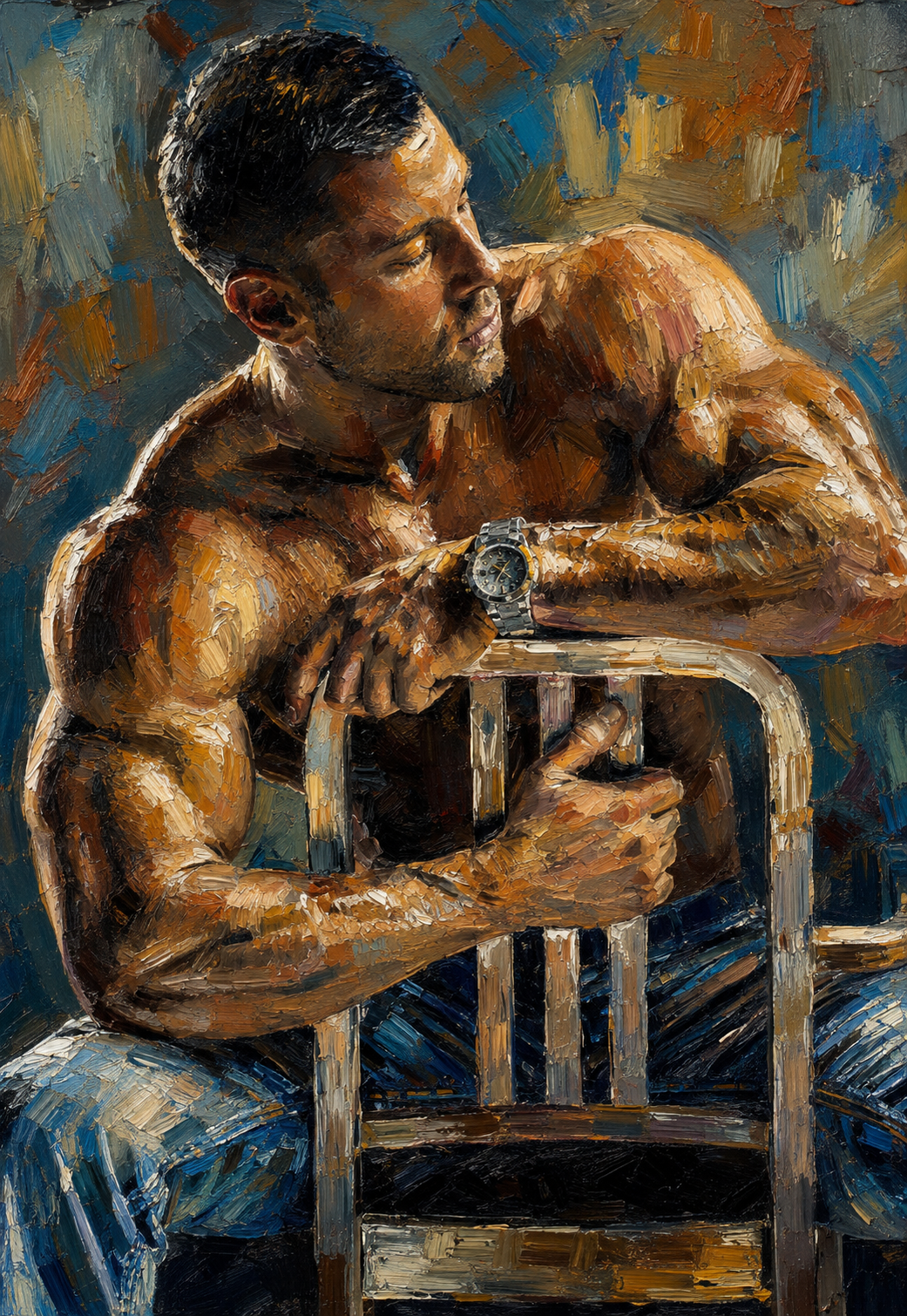 peinture huile sur toile faite sur commande - PORTRAIT BOGOSSE