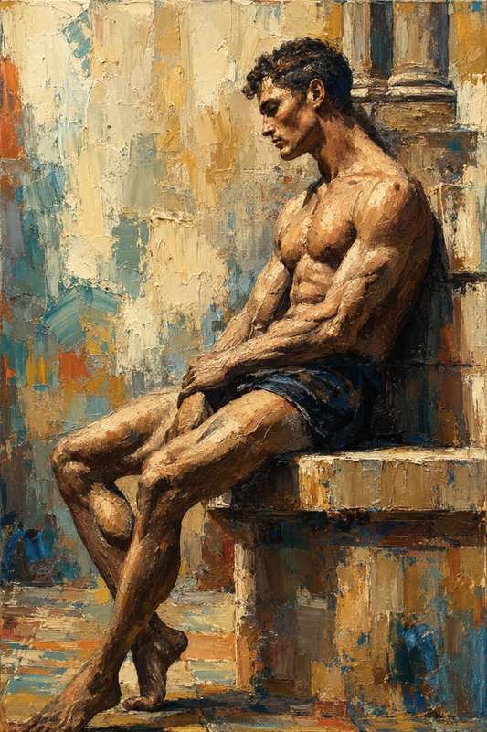 peinture huile sur toile faite sur commande - PORTRAIT ESCLAVE
