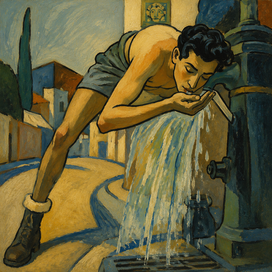 peinture huile sur toile faite sur commande - homme SOIF