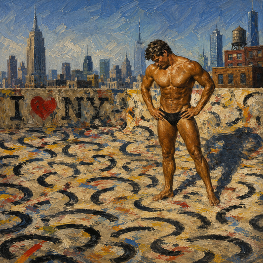 peinture huile sur toile faite sur commande - I LOVE NEW YORK