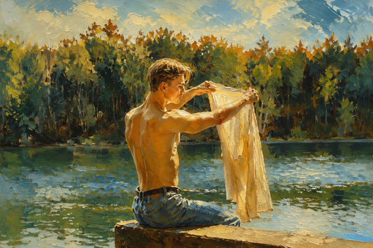 peinture huile sur toile faite sur commande - SCENE EROTIQUE GAY