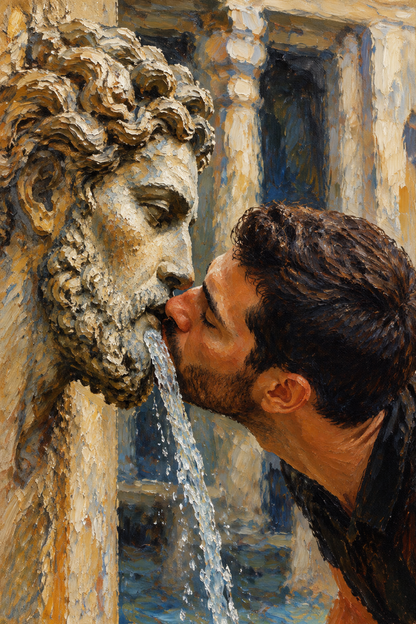 peinture huile sur toile faite sur commande - PORTRAIT GAY FONTAINE