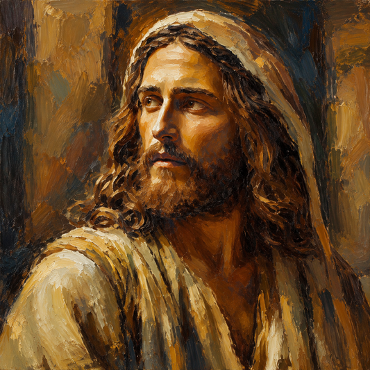 peinture huile sur toile faite sur commande - JESUS