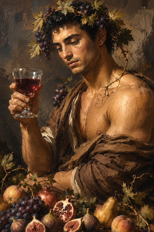 peinture huile sur toile faite sur commande - PORTRAIT BACCHUS