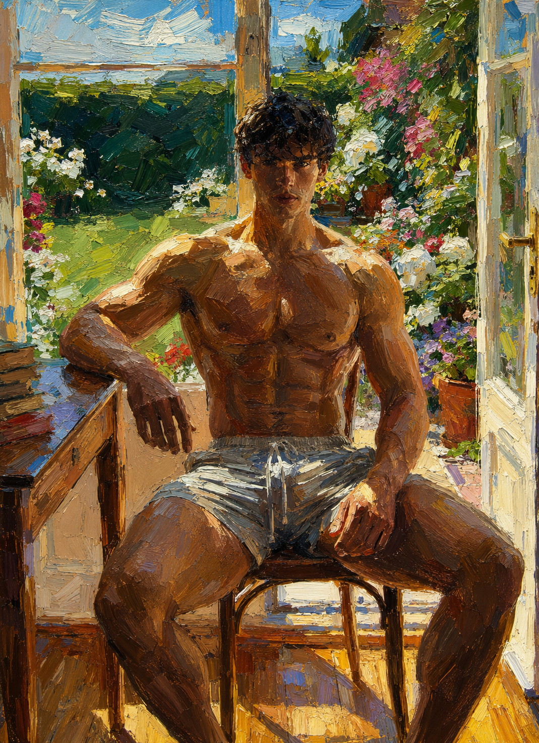 peinture huile sur toile faite sur commande - PORTRAIT BOGOSSE