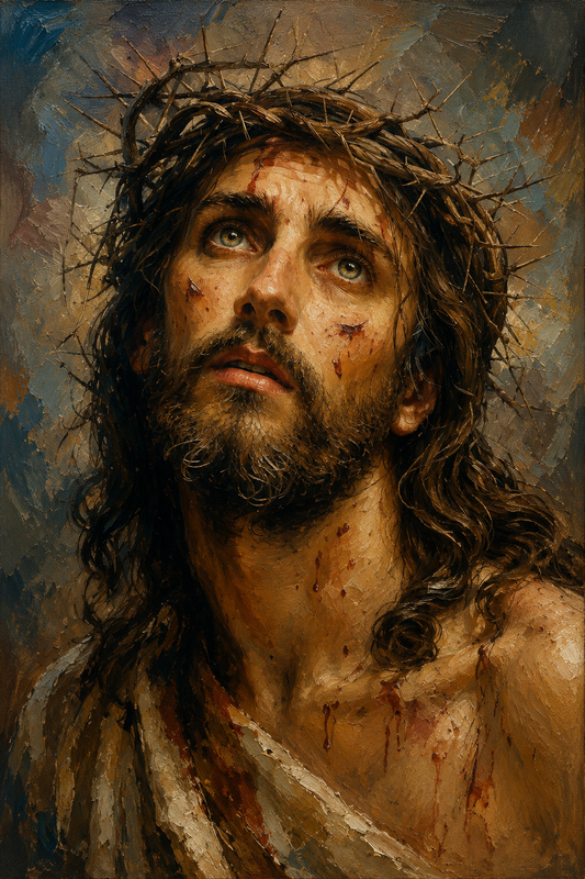 peinture huile sur toile faite sur commande - PORTRAIT JESUS CHRIST