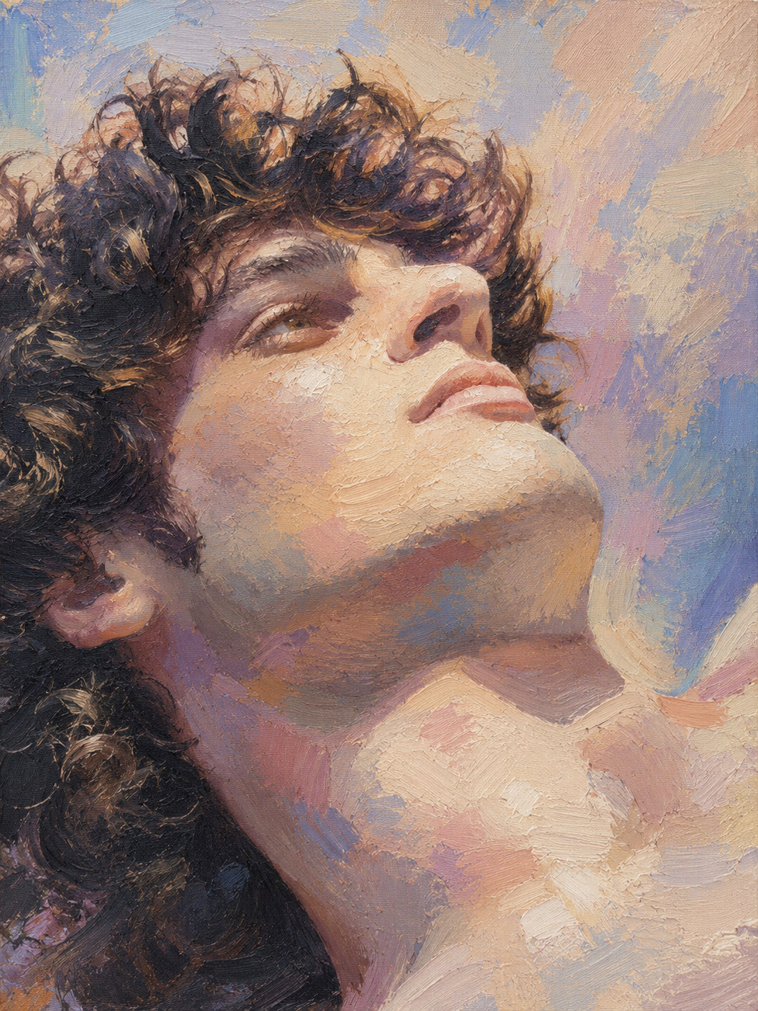 peinture huile sur toile faite sur commande - PORTRAIT AUTRE MONDE
