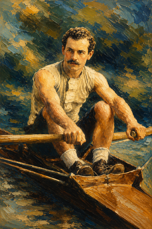 peinture huile sur toile faite sur commande - PORTRAIT AVIRON
