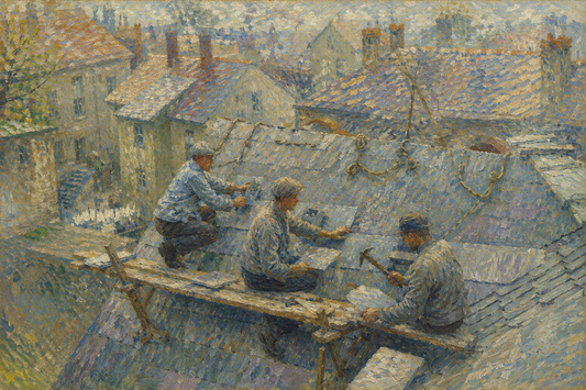 peinture huile sur toile faite sur commande - scène AUTRE TEMPS