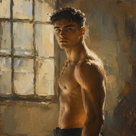 peinture huile sur toile faite sur commande - PORTRAIT REGARD