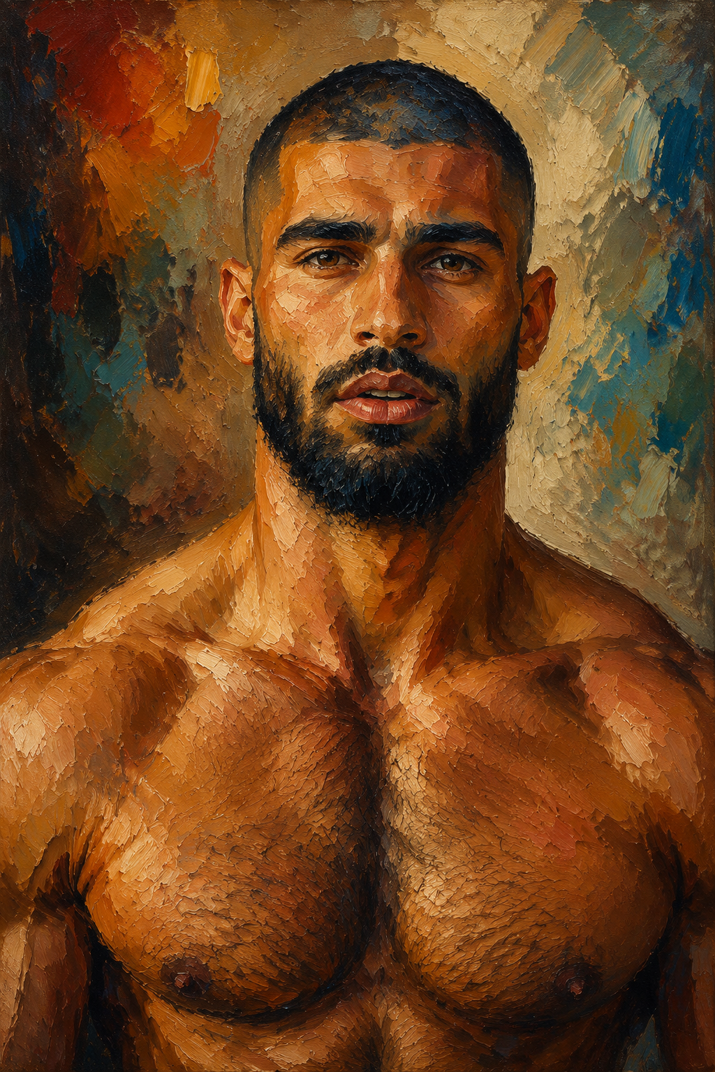 peinture huile sur toile faite sur commande - PORTRAIT BOGOSSE (
