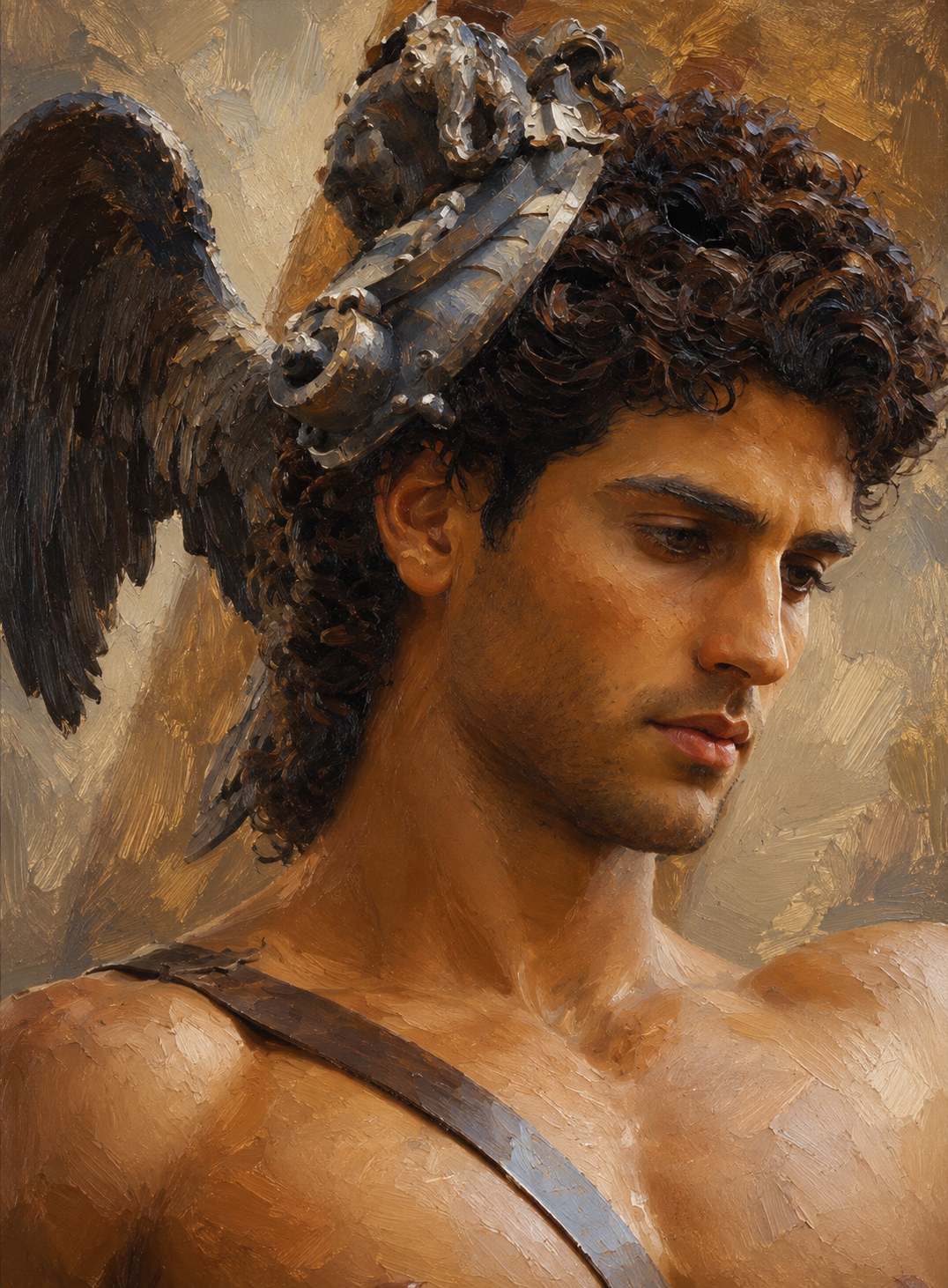 peinture huile sur toile faite sur commande - PORTRAIT PERSEUS