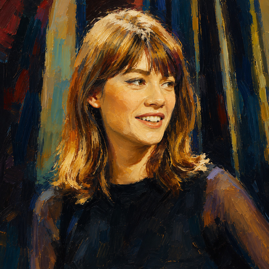 peinture huile sur toile faite sur commande - PORTRAIT HOMMAGE A FRANCOISE