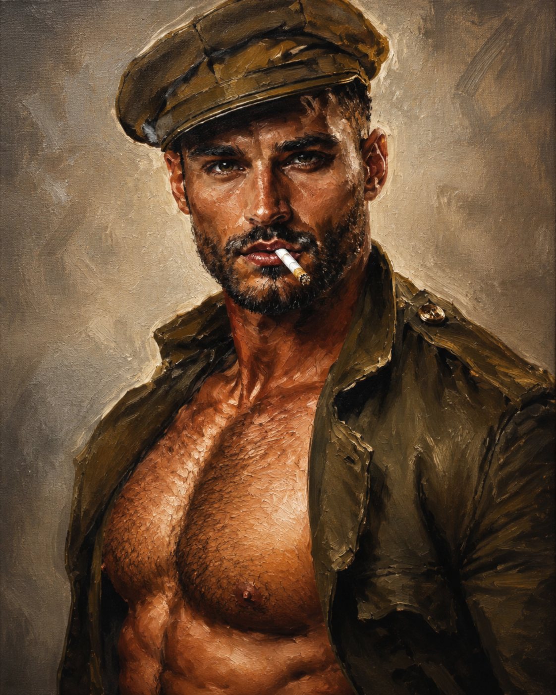 peinture huile sur toile faite sur commande - PORTRAIT BOGOSSE