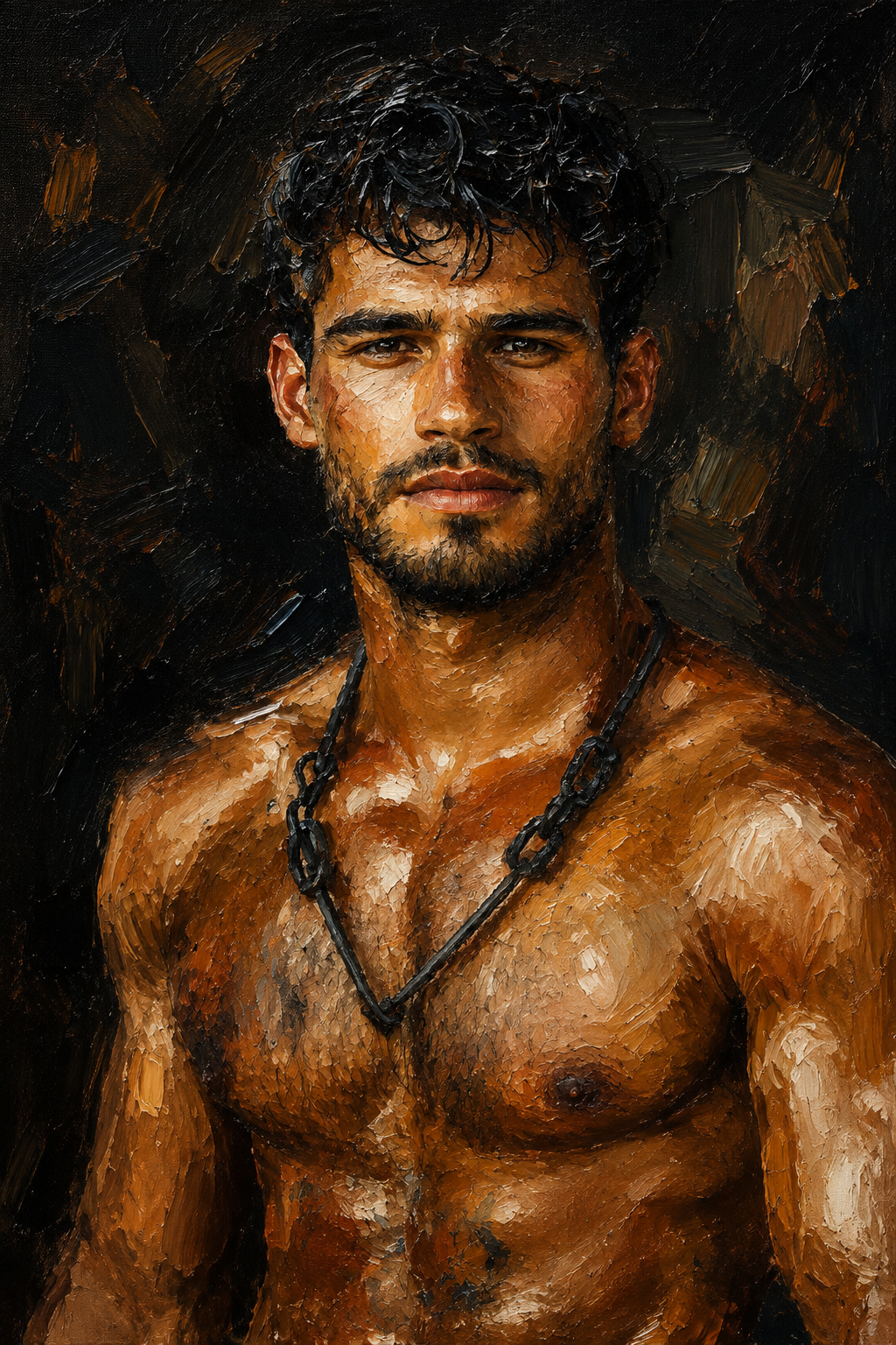 peinture huile sur toile faite sur commande - PORTRAIT BOGOSSE