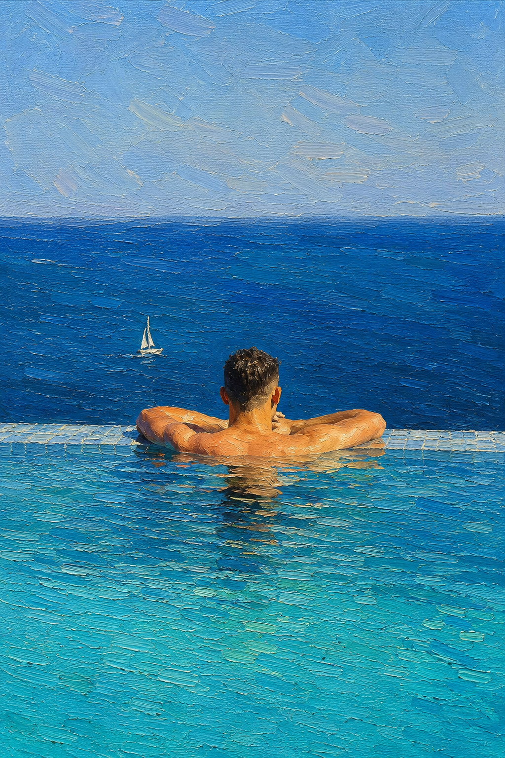 peinture huile sur toile faite sur commande - PORTRAIT HORIZON