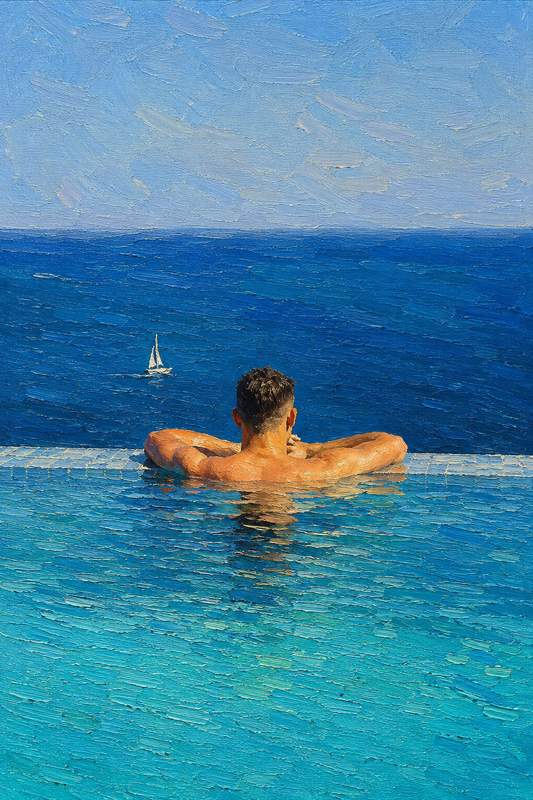 peinture huile sur toile faite sur commande - PORTRAIT HORIZON