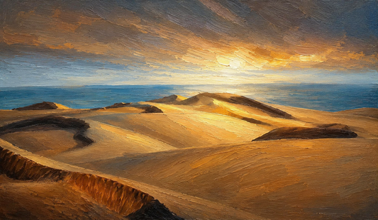 peinture huile sur toile faite sur commande - PAYSAGE DESERT
