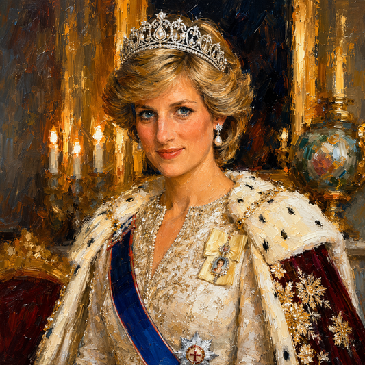 peinture huile sur toile faite sur commande - portrait DIANA