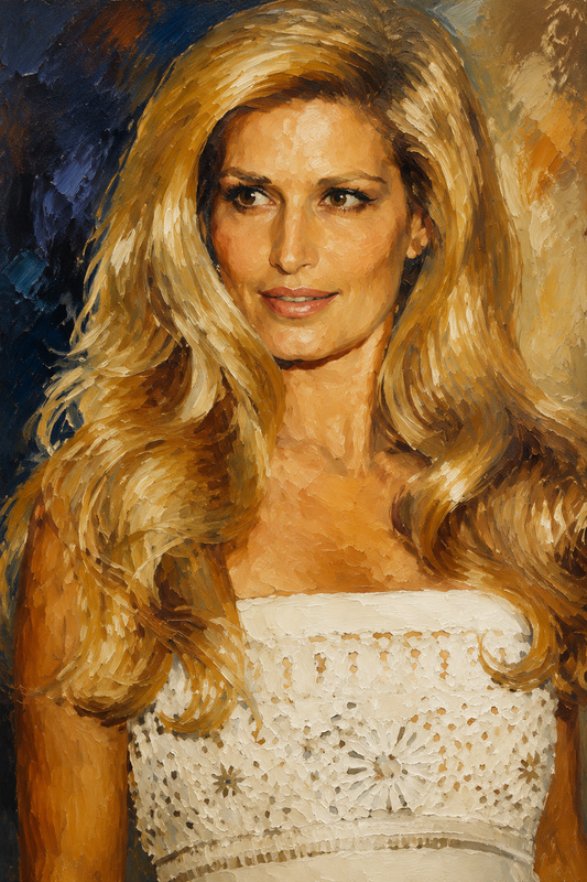 peinture huile sur toile faite sur commande - PORTRAIT AUTRE TEMPS DALIDA