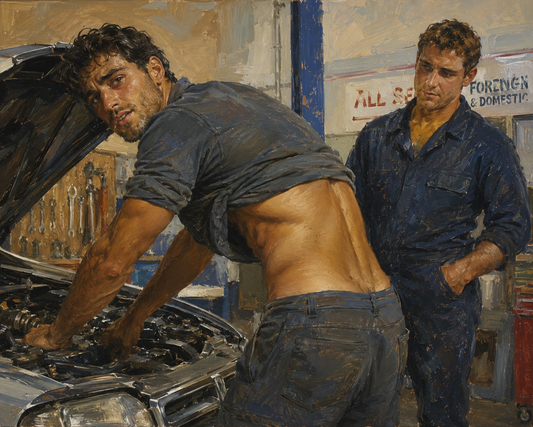 peinture huile sur toile faite sur commande - PORTRAIT MECANOS
