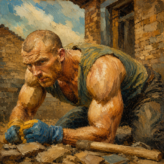 peinture huile sur toile faite sur commande - OUVRIER