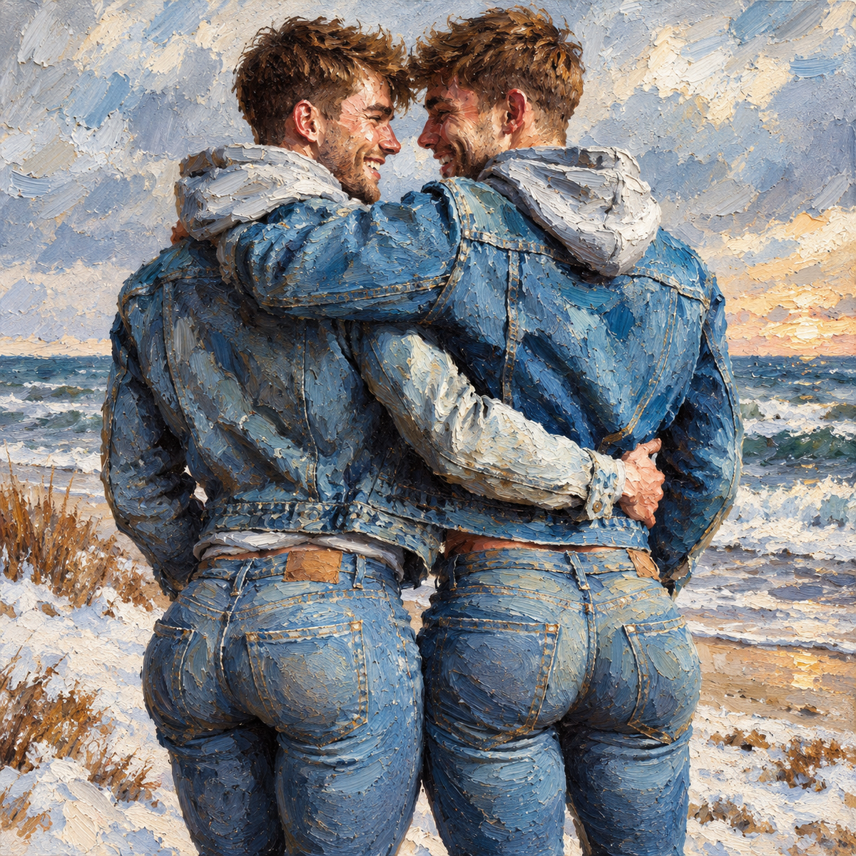 peinture huile sur toile faite sur commande - PORTRAIT BOGOSSE DENIM