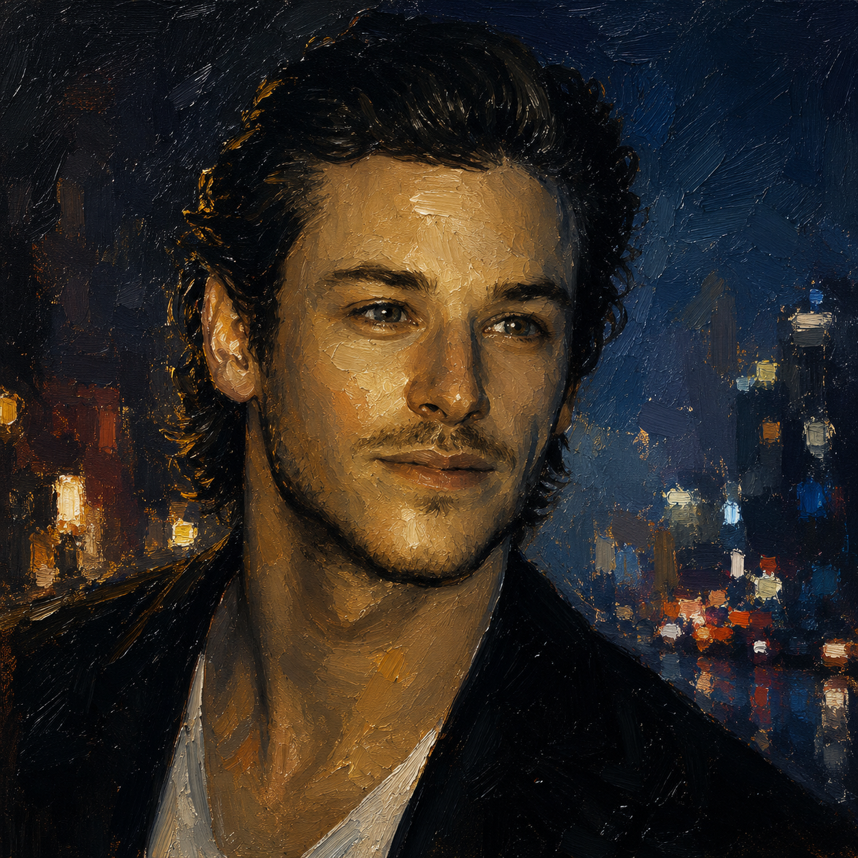 peinture huile sur toile faite sur commande - PORTRAIT AUTRE TEMPS GASPARD