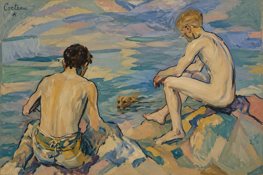 peinture huile sur toile faite sur commande - PORTRAIT JEUNES  HOMMES GAY